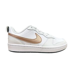 Nike Court Borough Low 2 (GS) - Size 6.5Y - White / Metallic Red Bronze